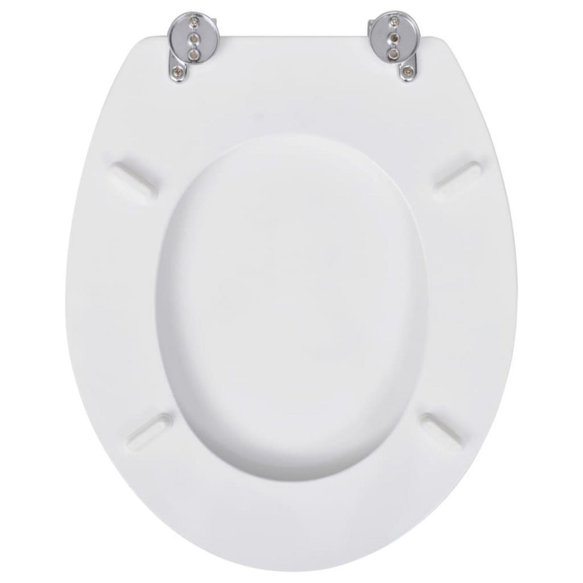 VIDAXL Sieges de toilette avec couvercles 2 pcs MDF Blanc