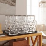 VIDAXL Chopes à bière avec poignée en verre 6 pcs 1000 ml