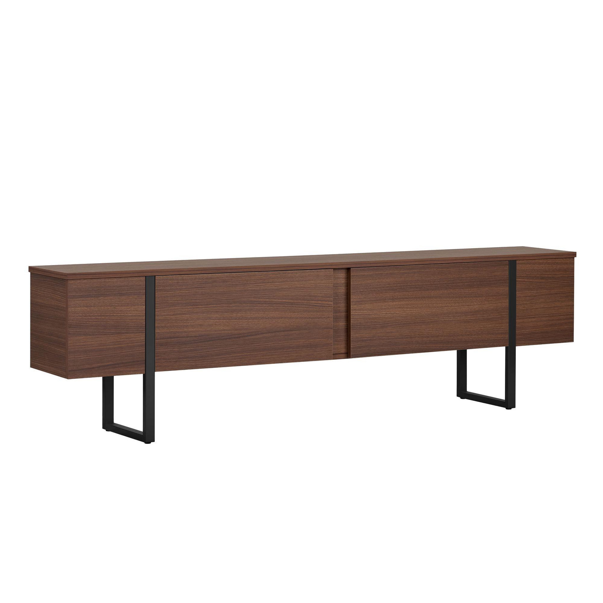Habitat et Jardin Meuble tv en bois  onera  - 180 x 30 x 50 cm - noyer / noir