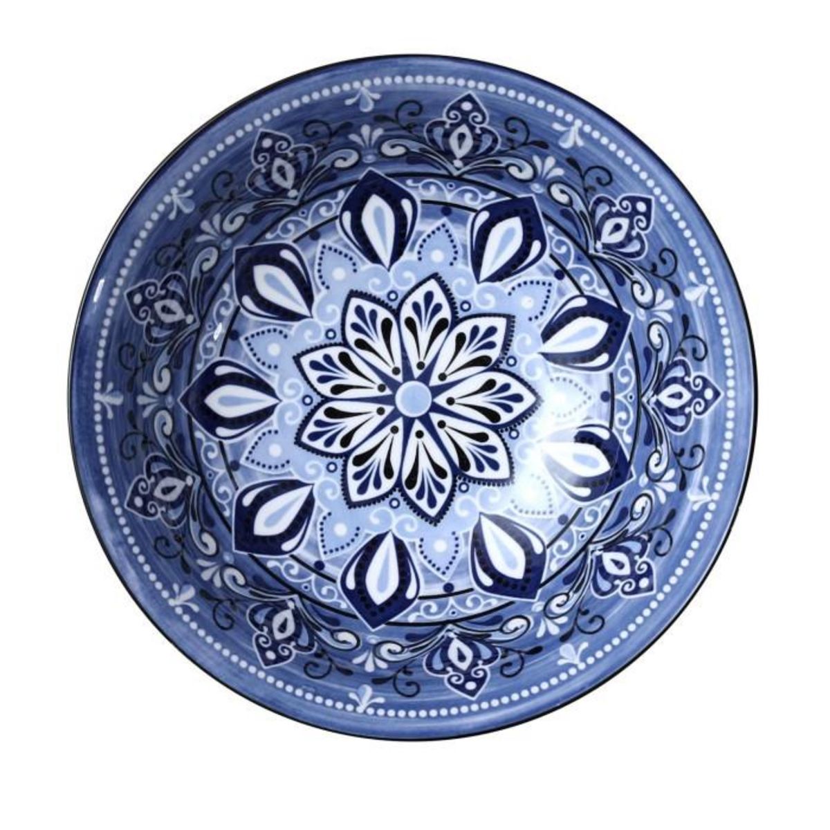 Paris Prix Saladier en Porcelaine  Jaipur  21cm Bleu