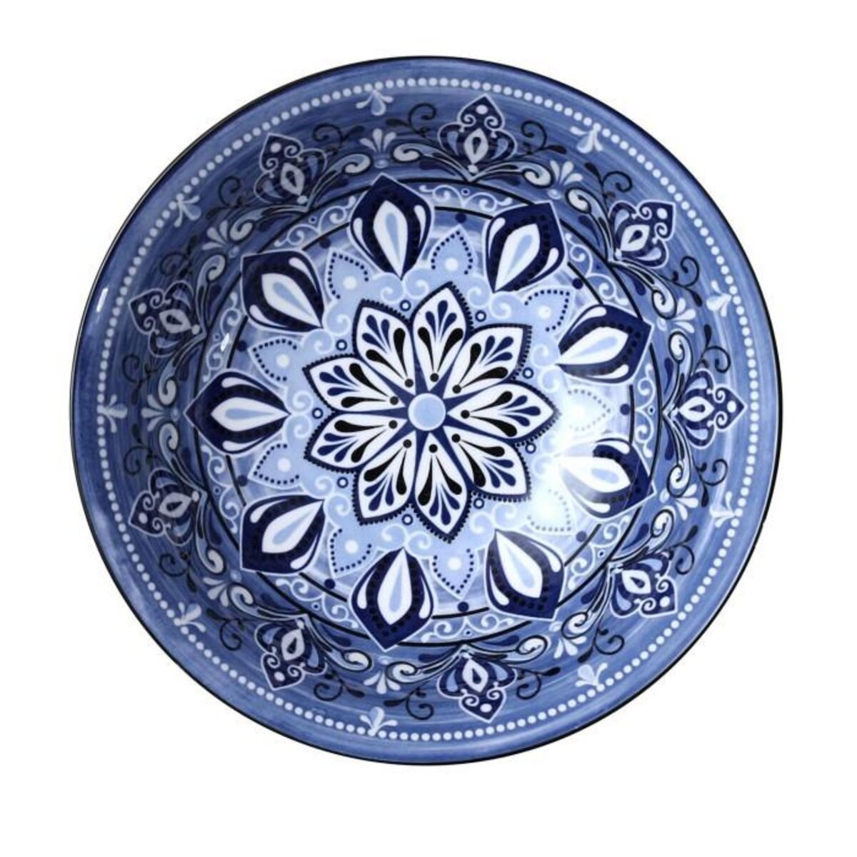 Paris Prix Saladier en Porcelaine  Jaipur  21cm Bleu