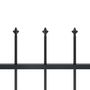 Voir la diapositive 4 : VIDAXL Cloture de jardin avec dessus en lance Acier 1,7 x 1 m Noir