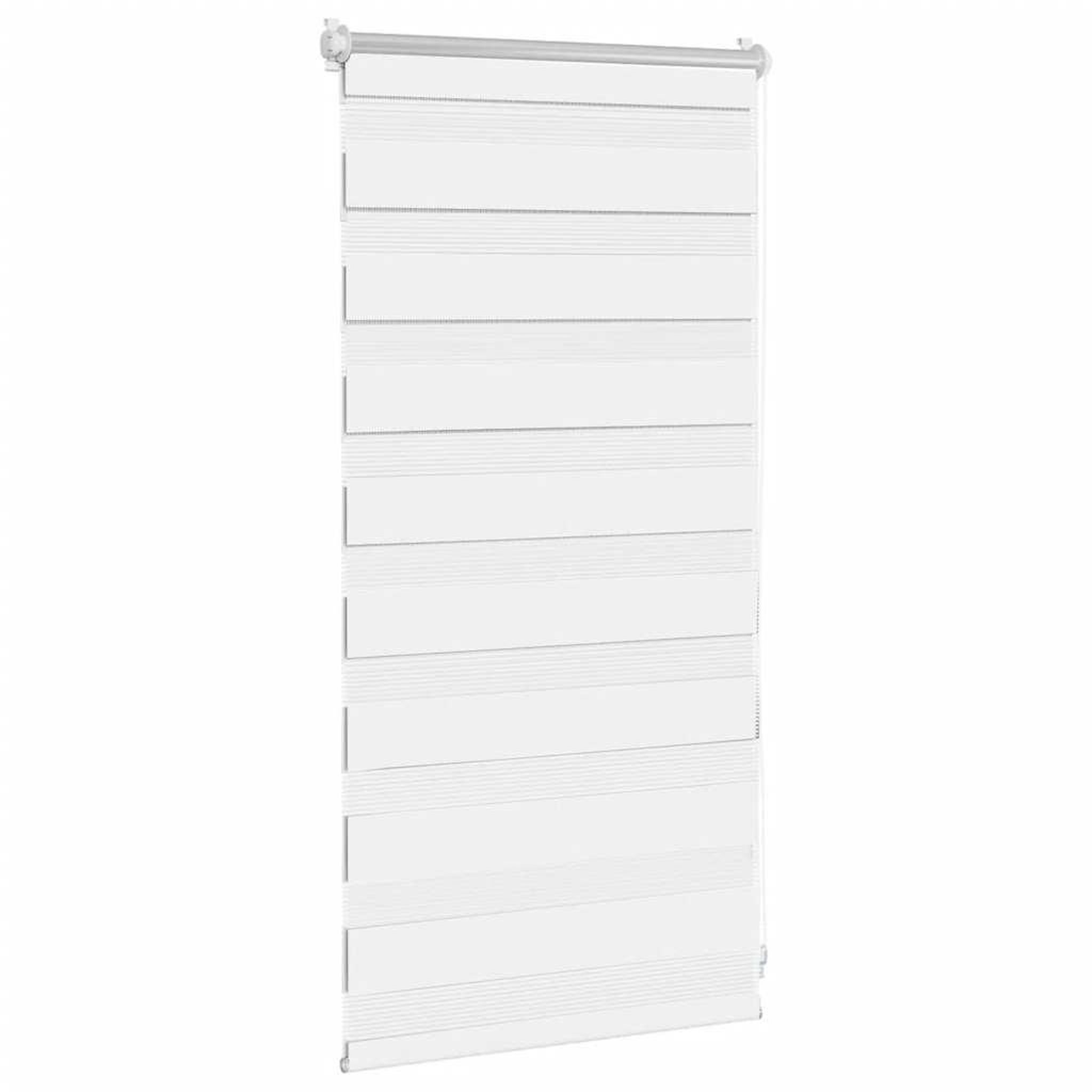 Voir la diapositive 3 : VIDAXL Store venitien zebre 40,9 x 100 cm, largeur du tissu 36,7 cm, blanc