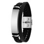 Voir la diapositive 1 : SC CRYSTAL Bracelet homme en silicone et acier inoxydable