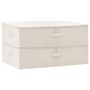 Voir la diapositive 2 : VIDAXL Boîtes de rangement 2 pcs Tissu 70x40x18 cm Creme