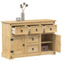 Voir la diapositive 1 : VIDAXL Buffet  112x40x75 cm bois massif de pin
