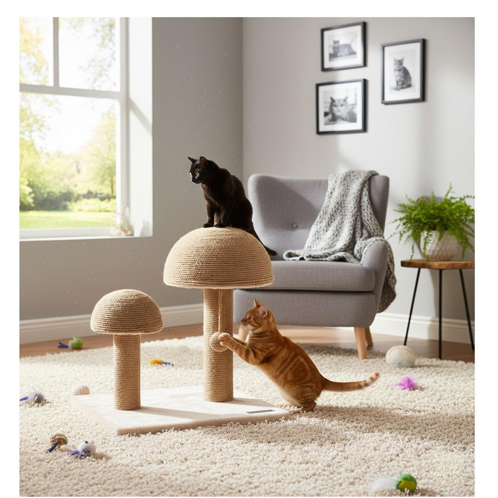 Voir la diapositive 4 : Eden Arbre a griffer pour chat champignon
