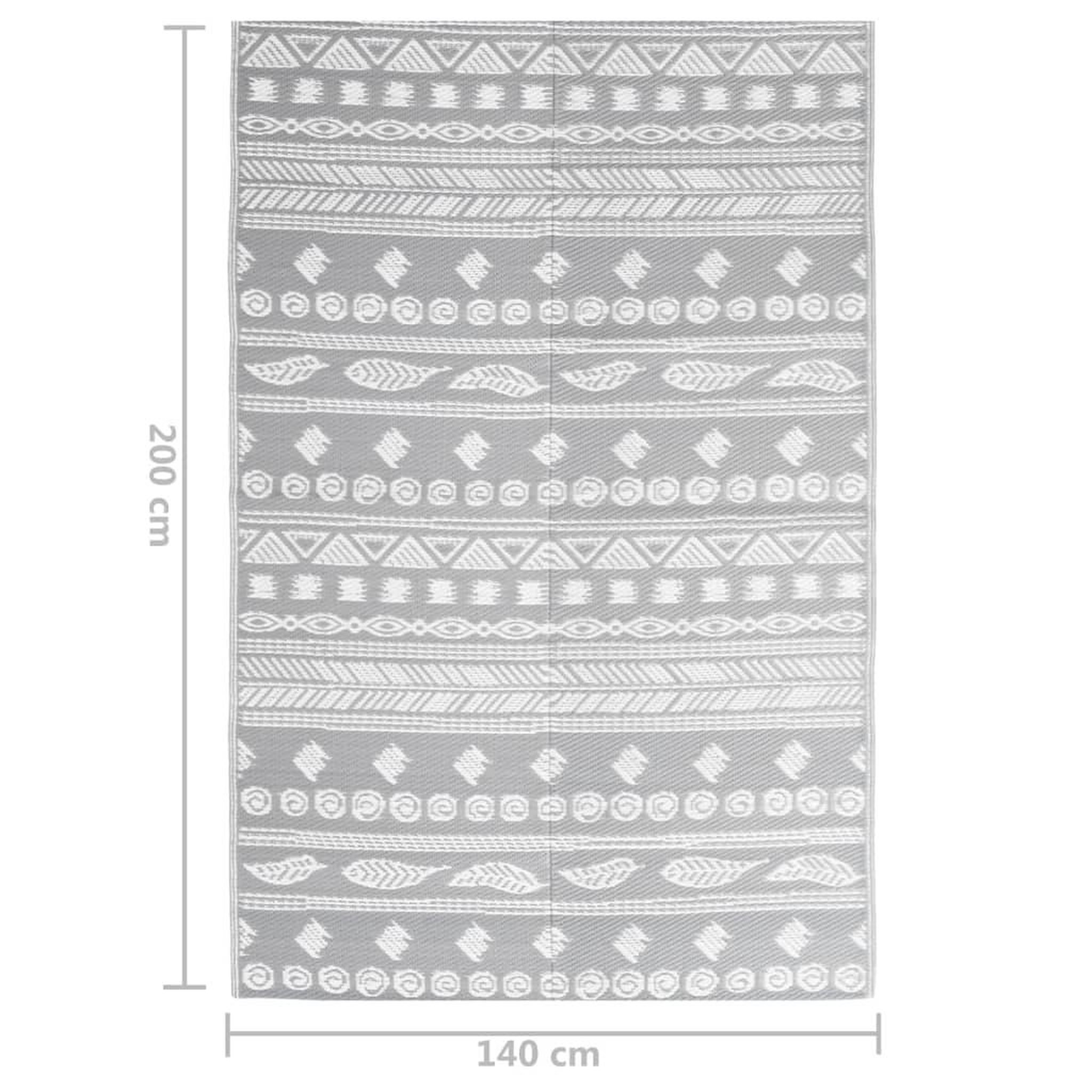 Voir la diapositive 6 : VIDAXL Tapis d'exterieur ARAKIL Gris 140x200 cm PP