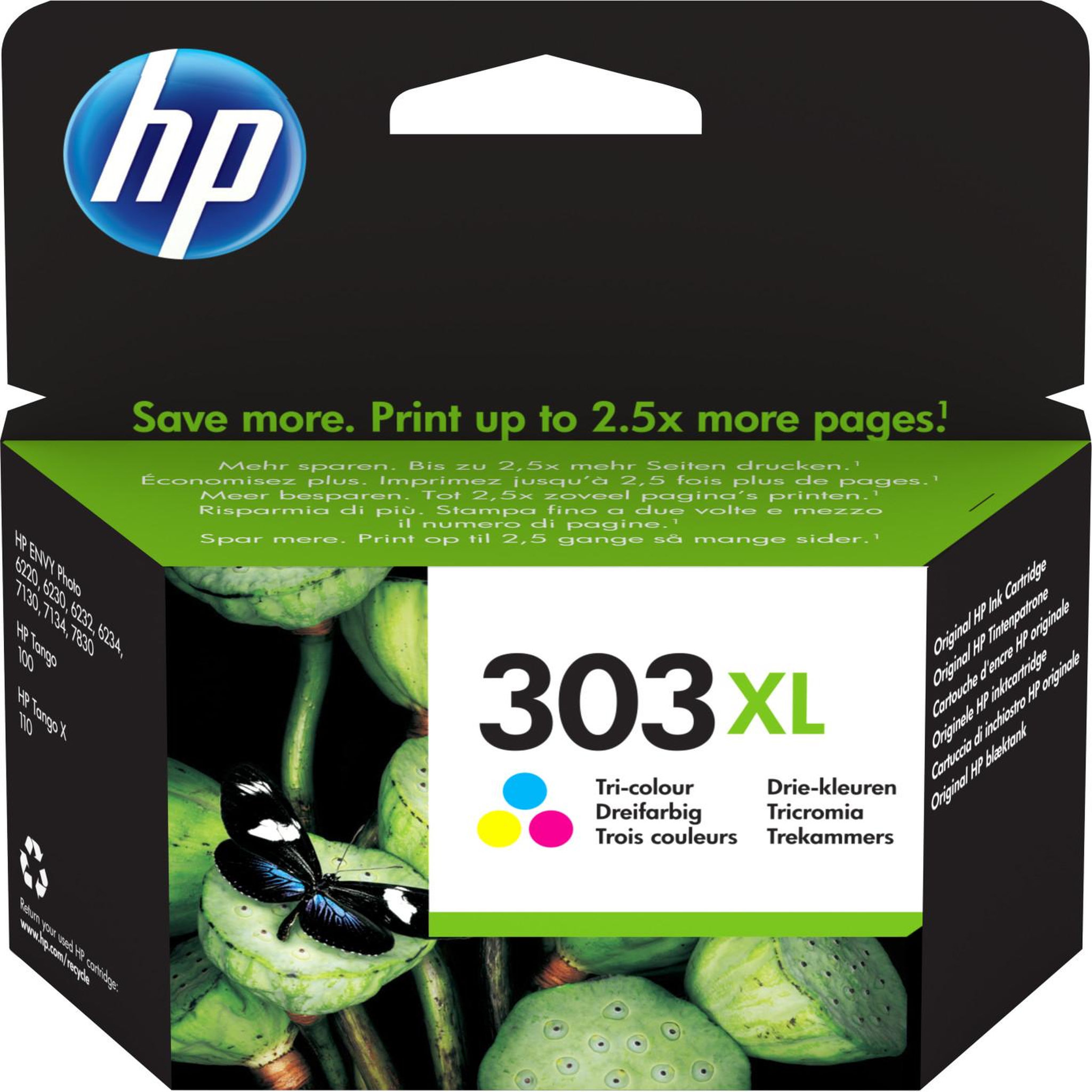HP Hp cartouche d'encre trois couleurs 303xl grande capacité authentique