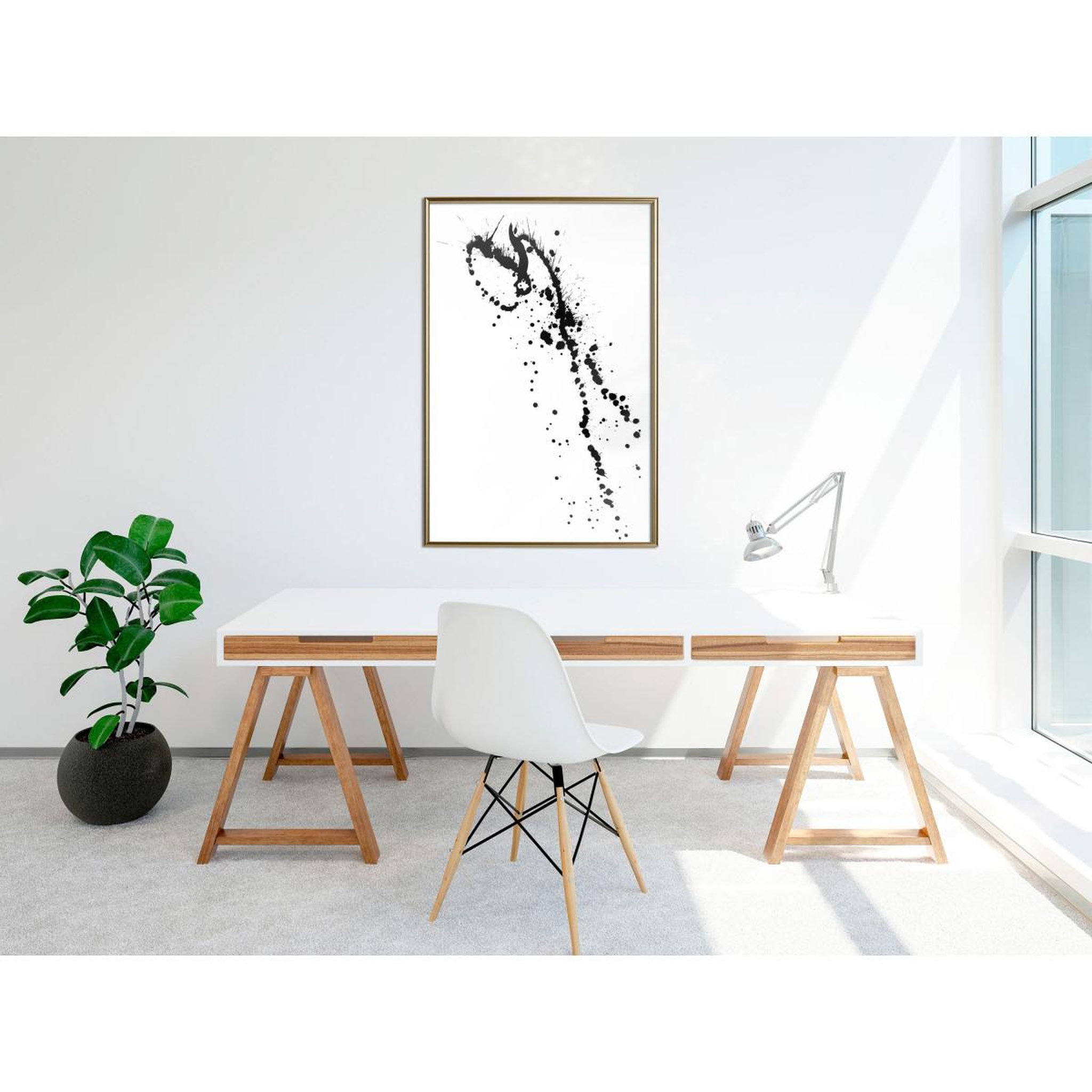 Voir la diapositive 2 : Paris Prix Affiche Murale Encadrée  Ink Splash