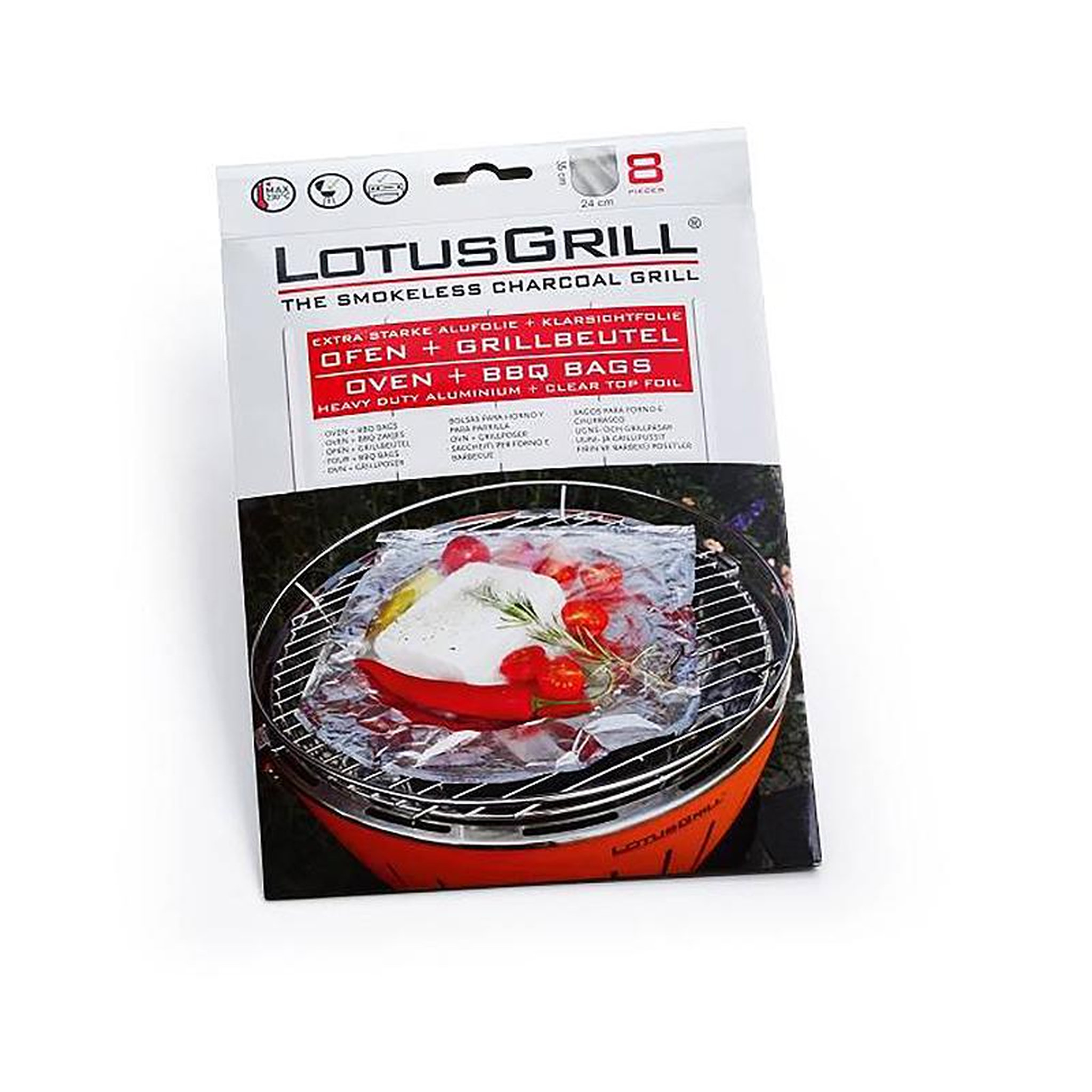 LOTUS GRILL Lot de 8 papillottes pour barbecue - gb-al-m