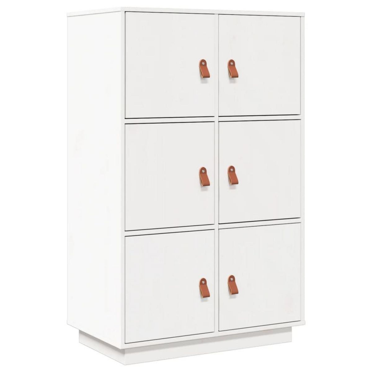 VIDAXL Buffet haut Blanc 67x40x108,5 cm Bois massif de pin