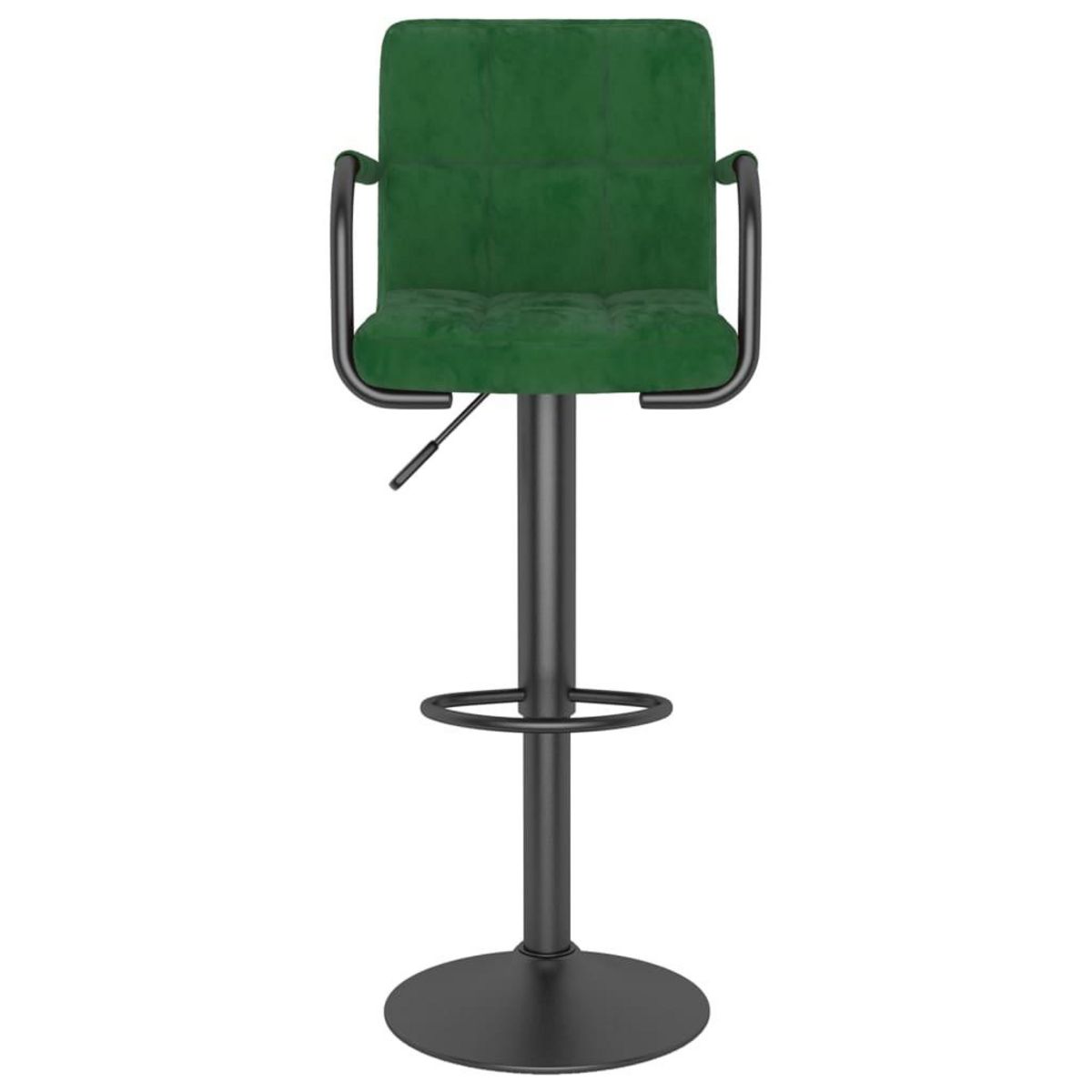 VIDAXL Tabouret de bar Vert fonce Velours