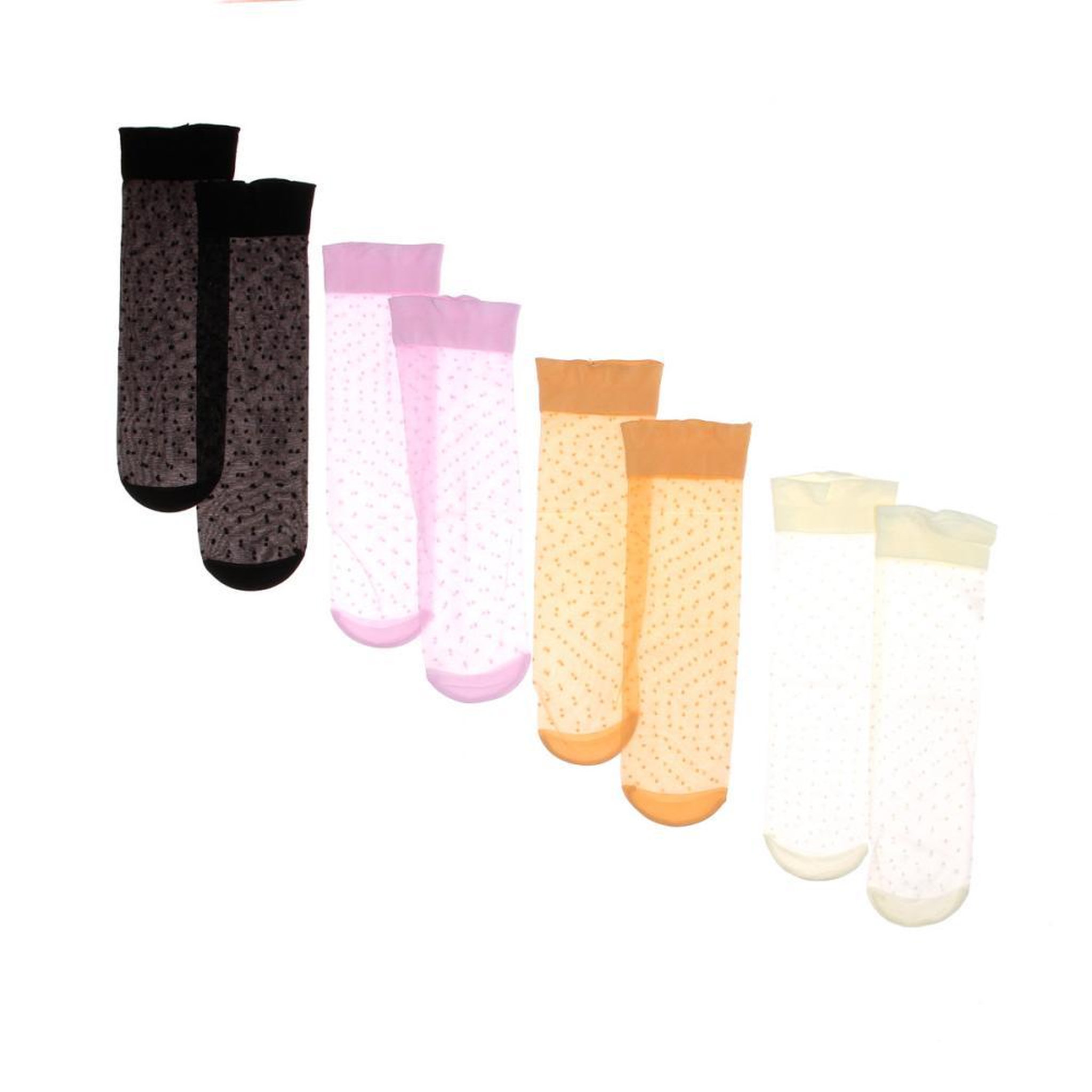 Vero Moda Lot X4Paires de Chaussettes Femme Vero Moda Tilla. Coloris disponibles : Orange