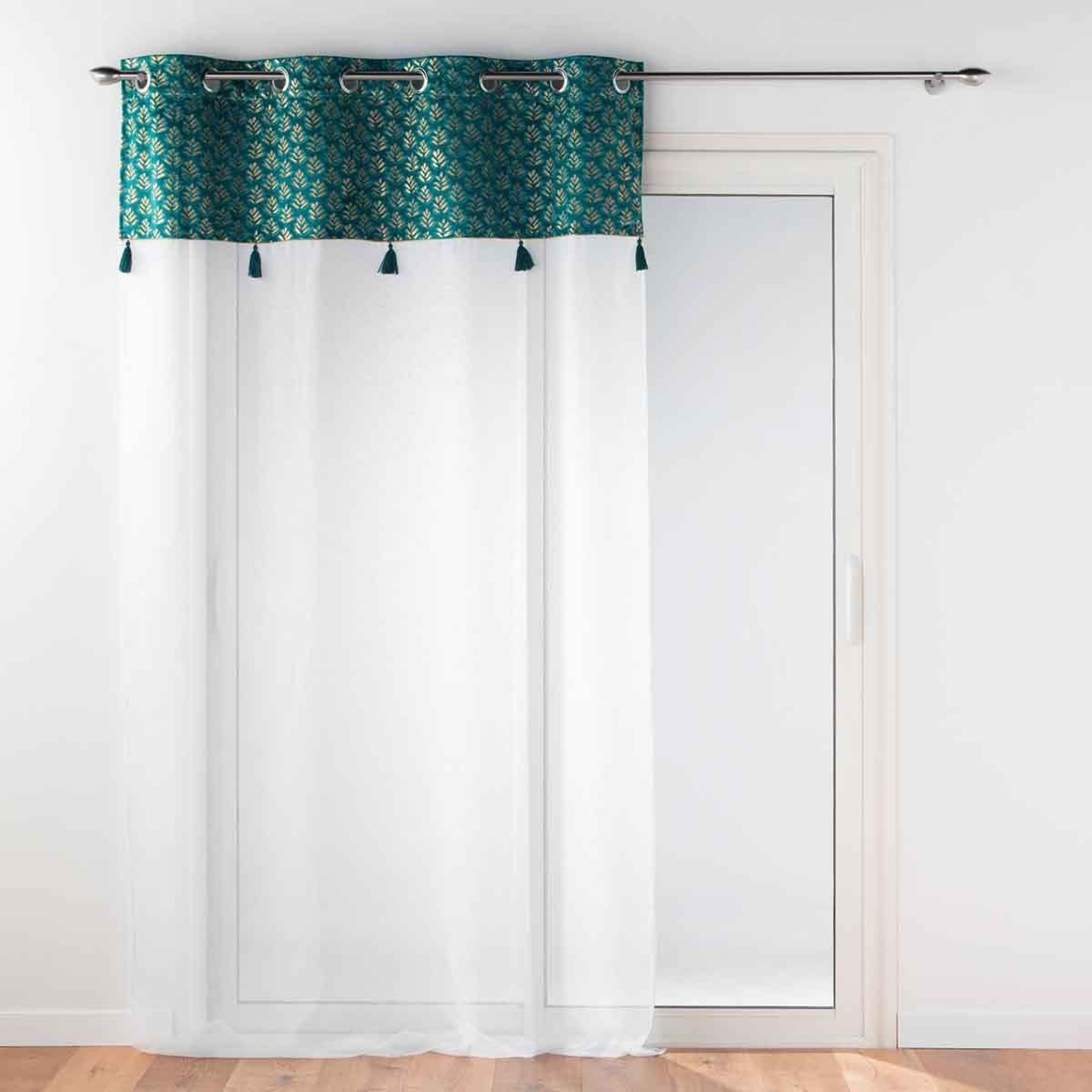 Douceur d'Intérieur Rideau voilage à œillets  evie  140x280cm bleu