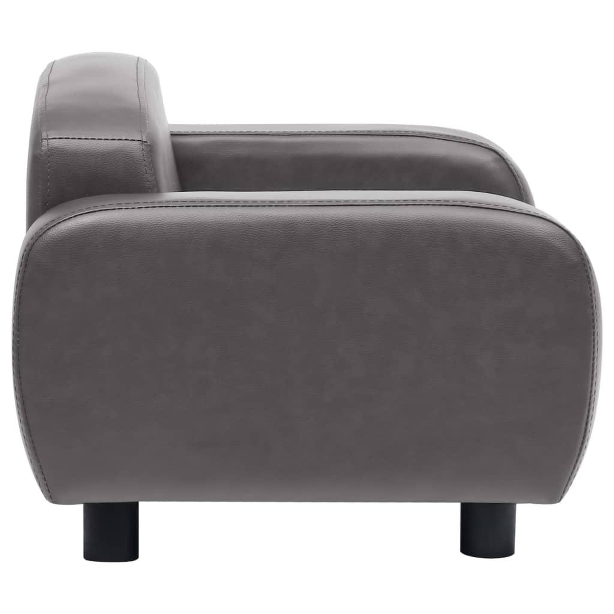 Voir la diapositive 5 : VIDAXL Canape pour chien Gris 80x50x40 cm Similicuir