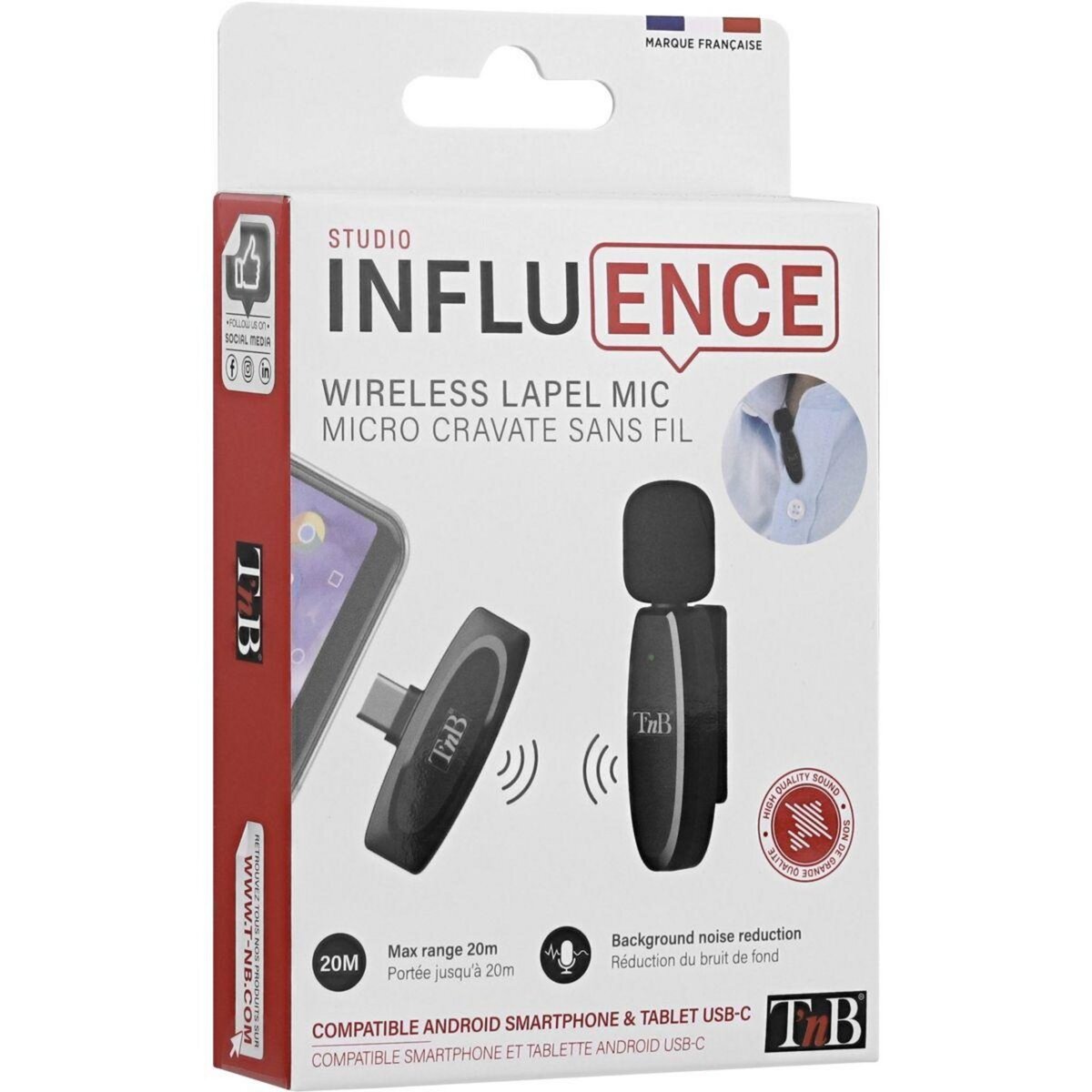 TNB Micro cravate sans fil sans fil noir