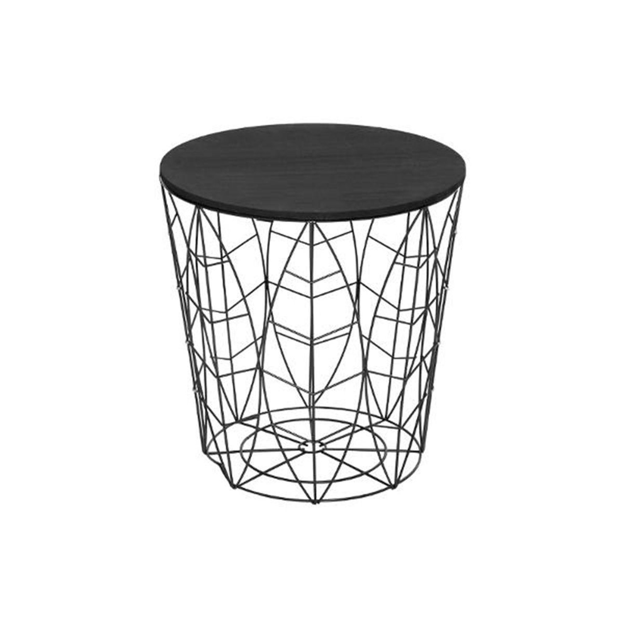 Voir la diapositive 1 : ATMOSPHERA Table d'appoint design en métal  leaf  41cm noir