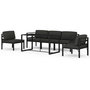 Voir la diapositive 2 : VIDAXL Salon de jardin 6 pcs avec coussins Aluminium Anthracite