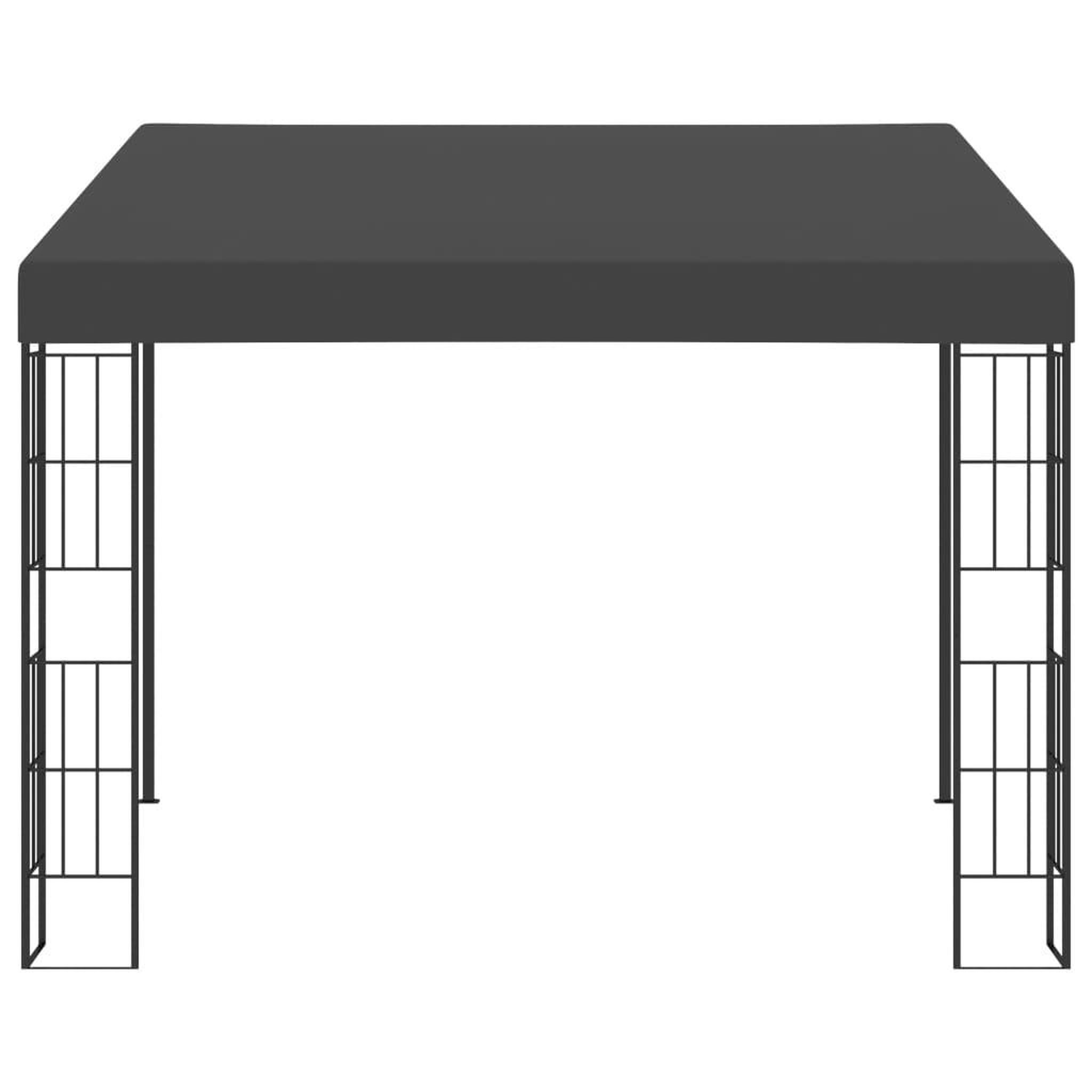 Voir la diapositive 2 : VIDAXL Belvedere mural 3x3 m Anthracite Tissu