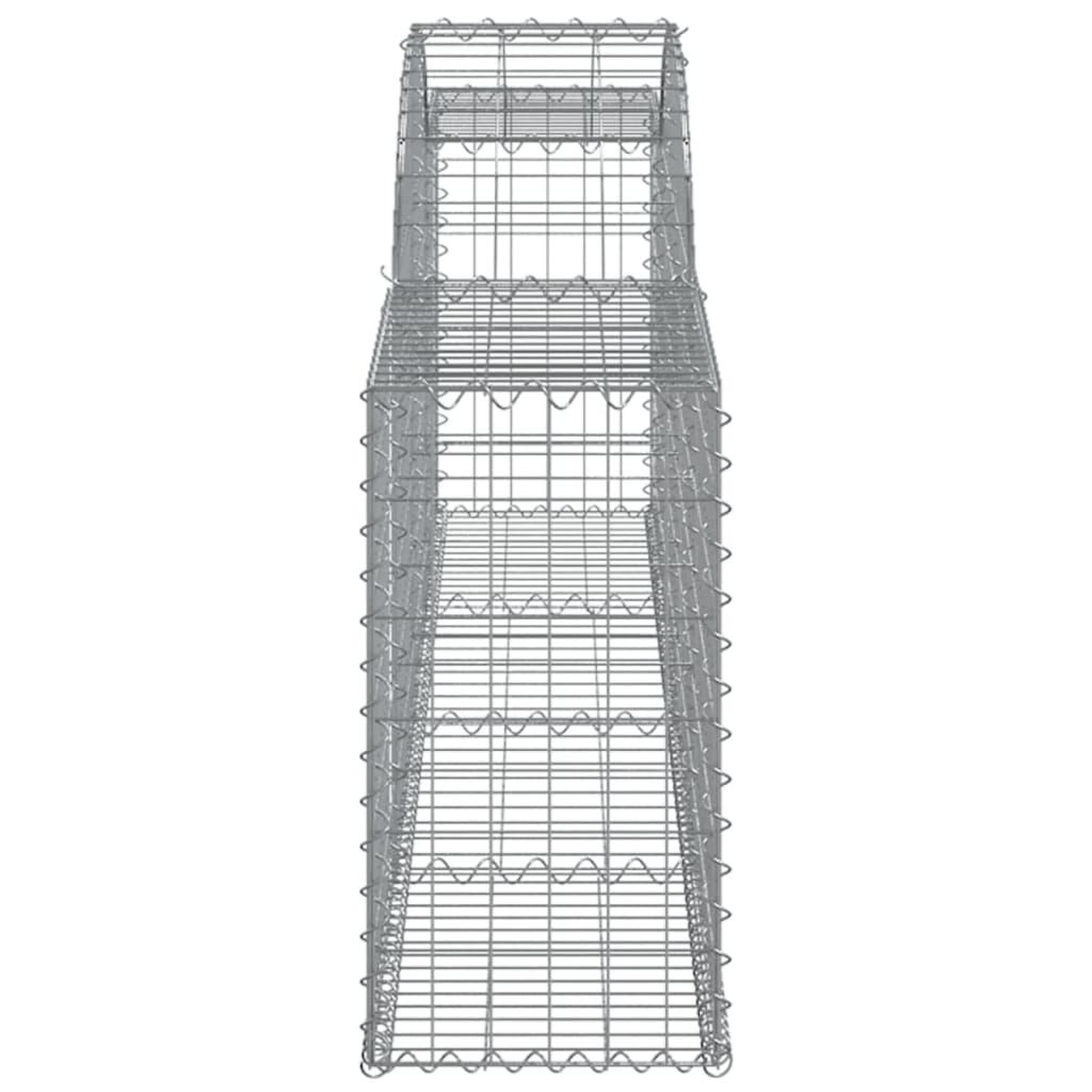 Voir la diapositive 5 : VIDAXL Paniers a gabions arques 4 pcs 300x30x60/80 cm Fer galvanise
