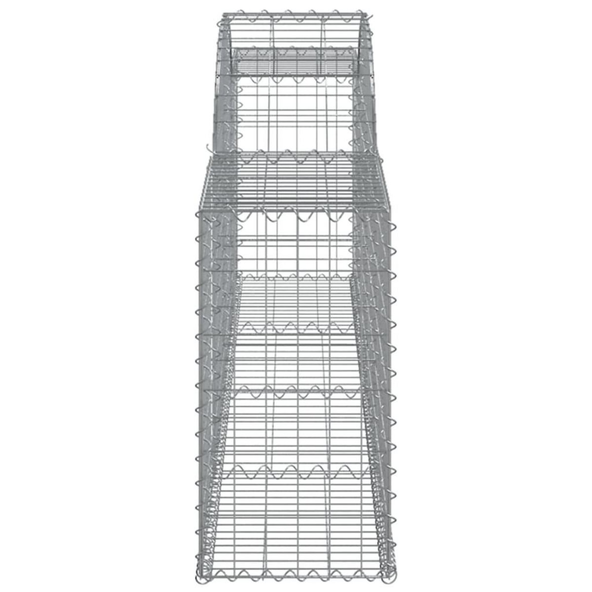 VIDAXL Paniers a gabions arques 4 pcs 300x30x60/80 cm Fer galvanise
