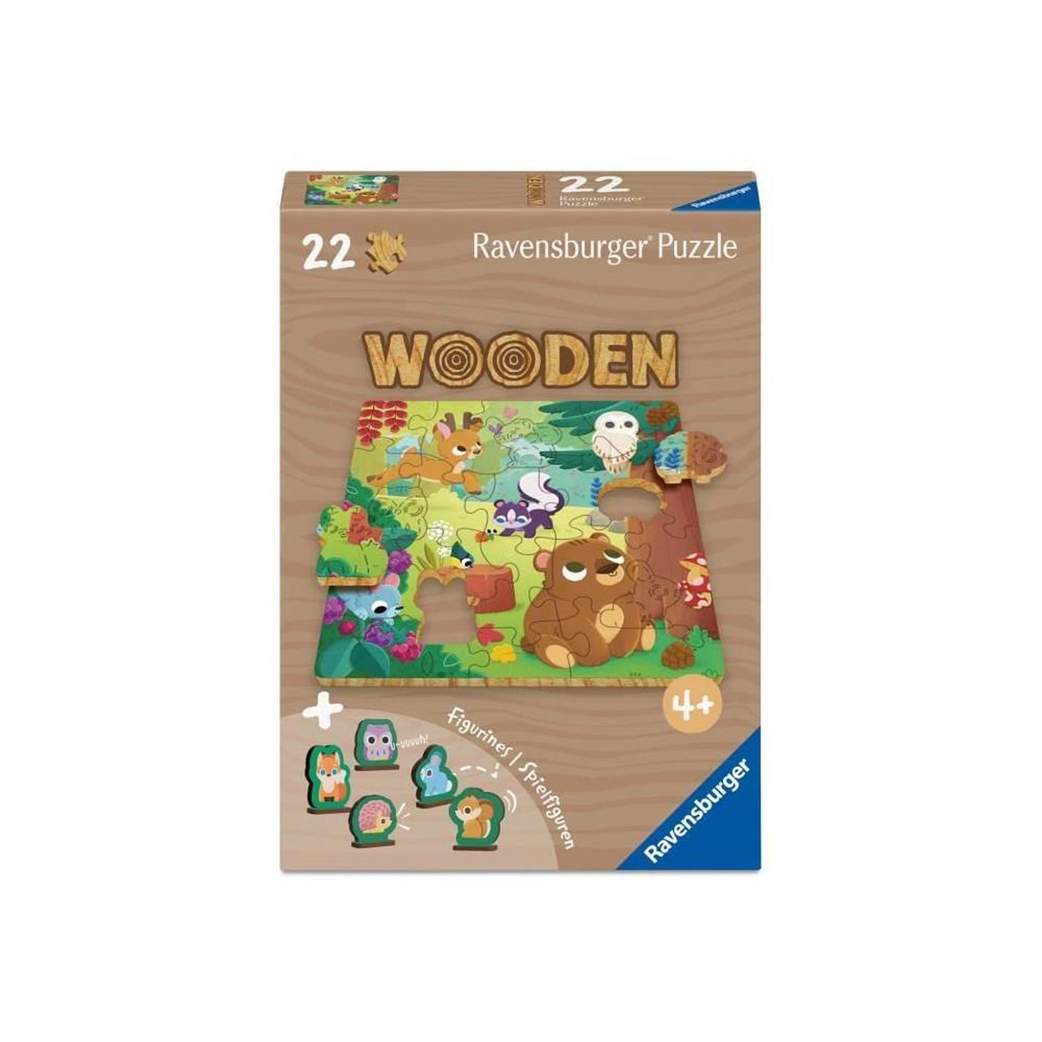 RAVENSBURGER Puzzle bois 22 pièces - Animaux de la forêt
