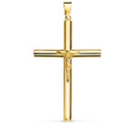 L'ATELIER D'AZUR Pendentif  - Médaille Christ sur la Croix Or 18 Carats 750 Jaune - Chaines Offertes