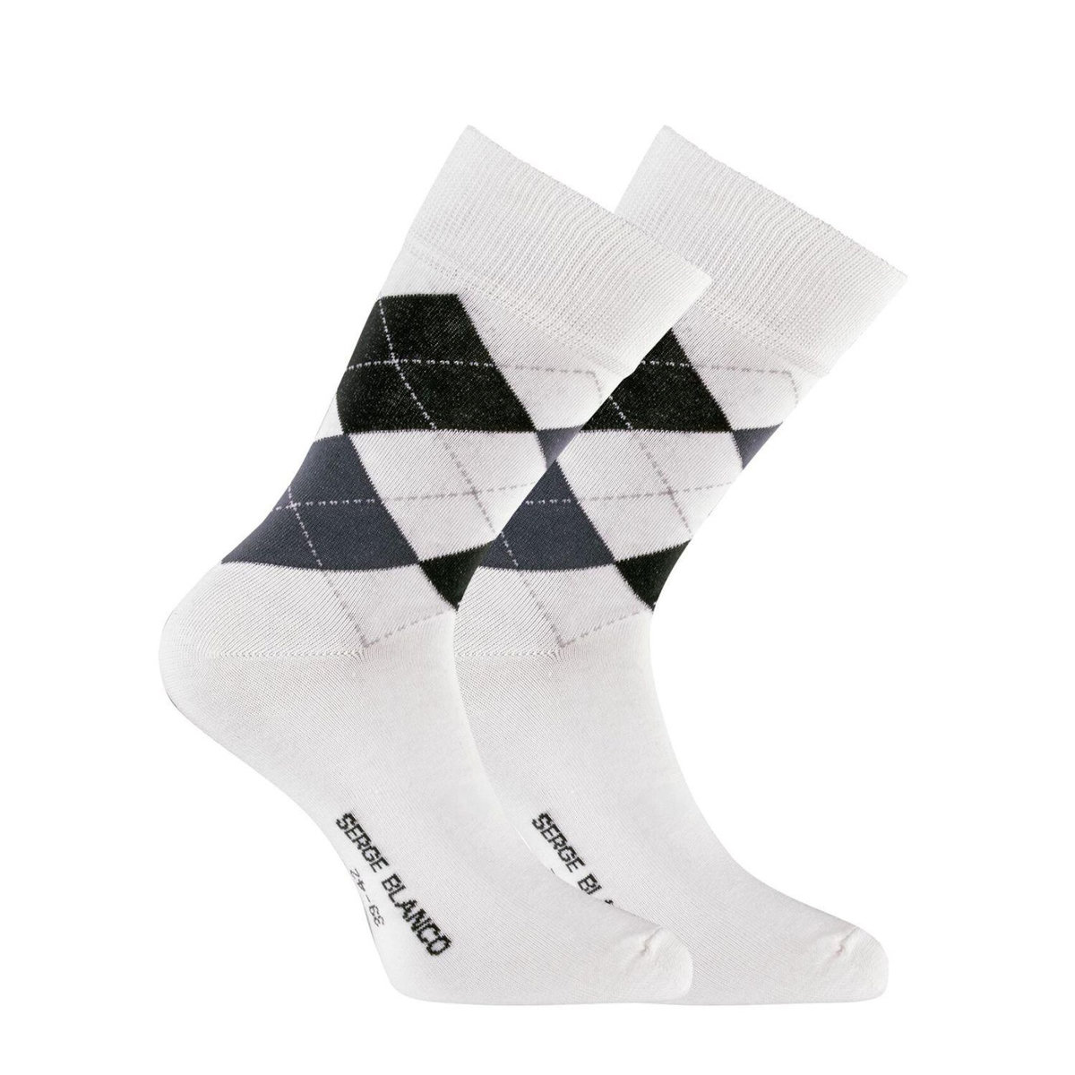 SERGE BLANCO Lot de 6 paires de chaussettes de ville Serge Blanco Losange
