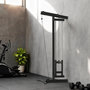 Voir la diapositive 2 : HOMCOM Lat pulldown machine poulie haute et basse - home lat machine murale - charge par disques