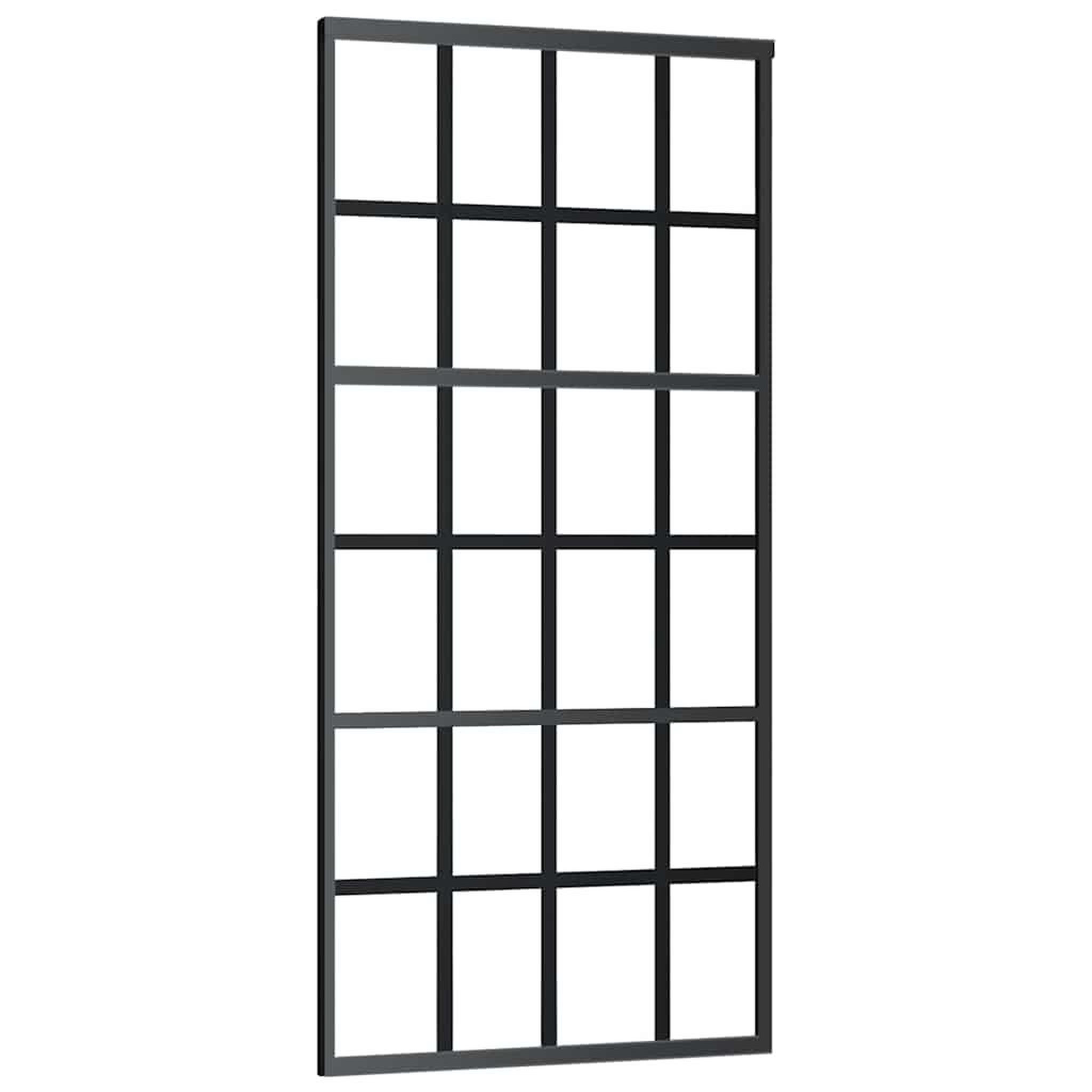 Voir la diapositive 5 : VIDAXL Porte coulissante kit de quincaillerie noir 90x205 cm verre ESG