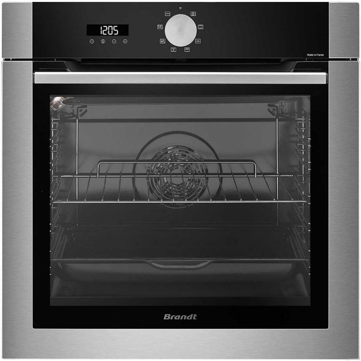 BRANDT Four intégrable multifonction 73l 60cm pyrolyse inox - bop7534x