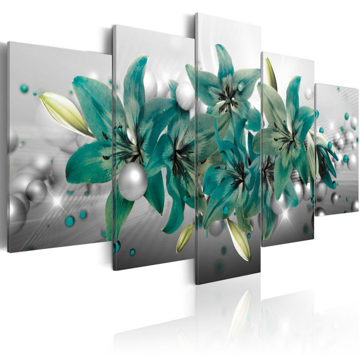 Paris Prix Tableau Imprimé  Turquoise Bouquet