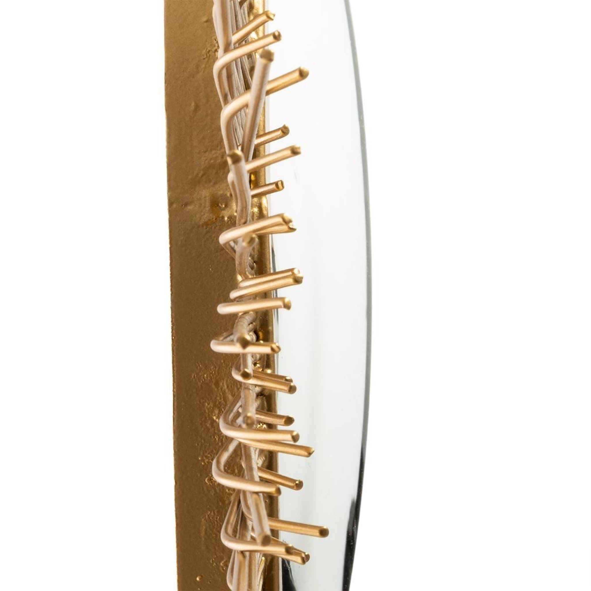 Voir la diapositive 3 : ATMOSPHERA Miroir mural design  soledad  58cm or