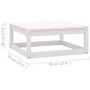 Voir la diapositive 6 : VIDAXL Repose-pieds de jardin avec coussins lot de 2 Bois pin solide