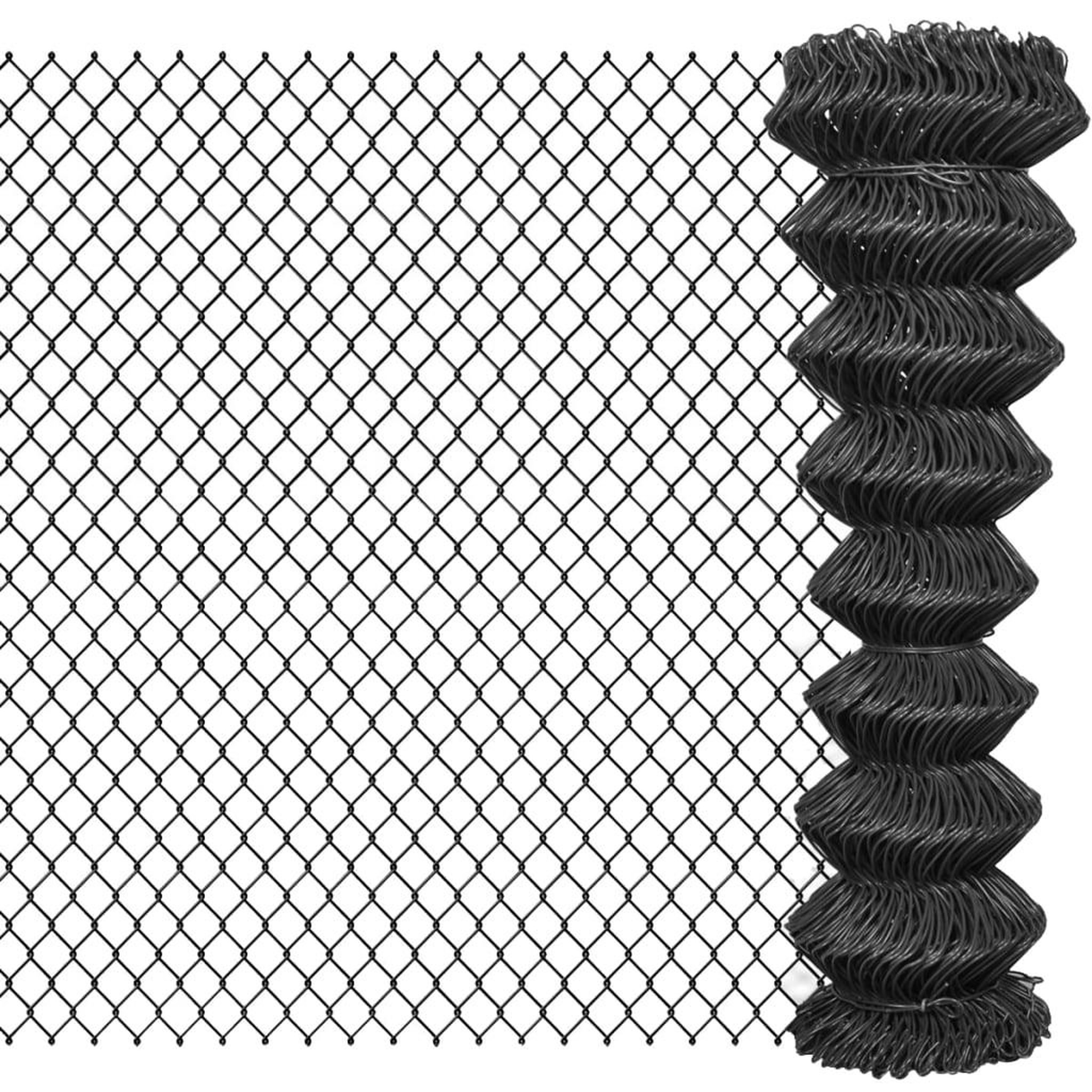 VIDAXL Cloture a mailles Acier 15 x 1,5 m Gris