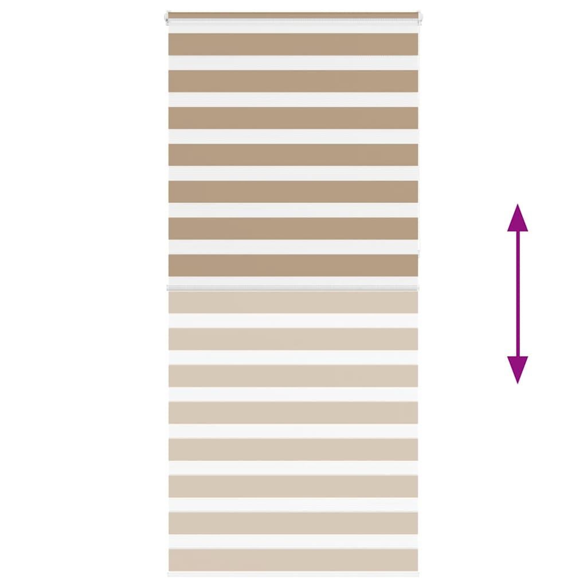 Voir la diapositive 5 : VIDAXL Store zebre marron sable largeur du tissu 90,9 cm polyester