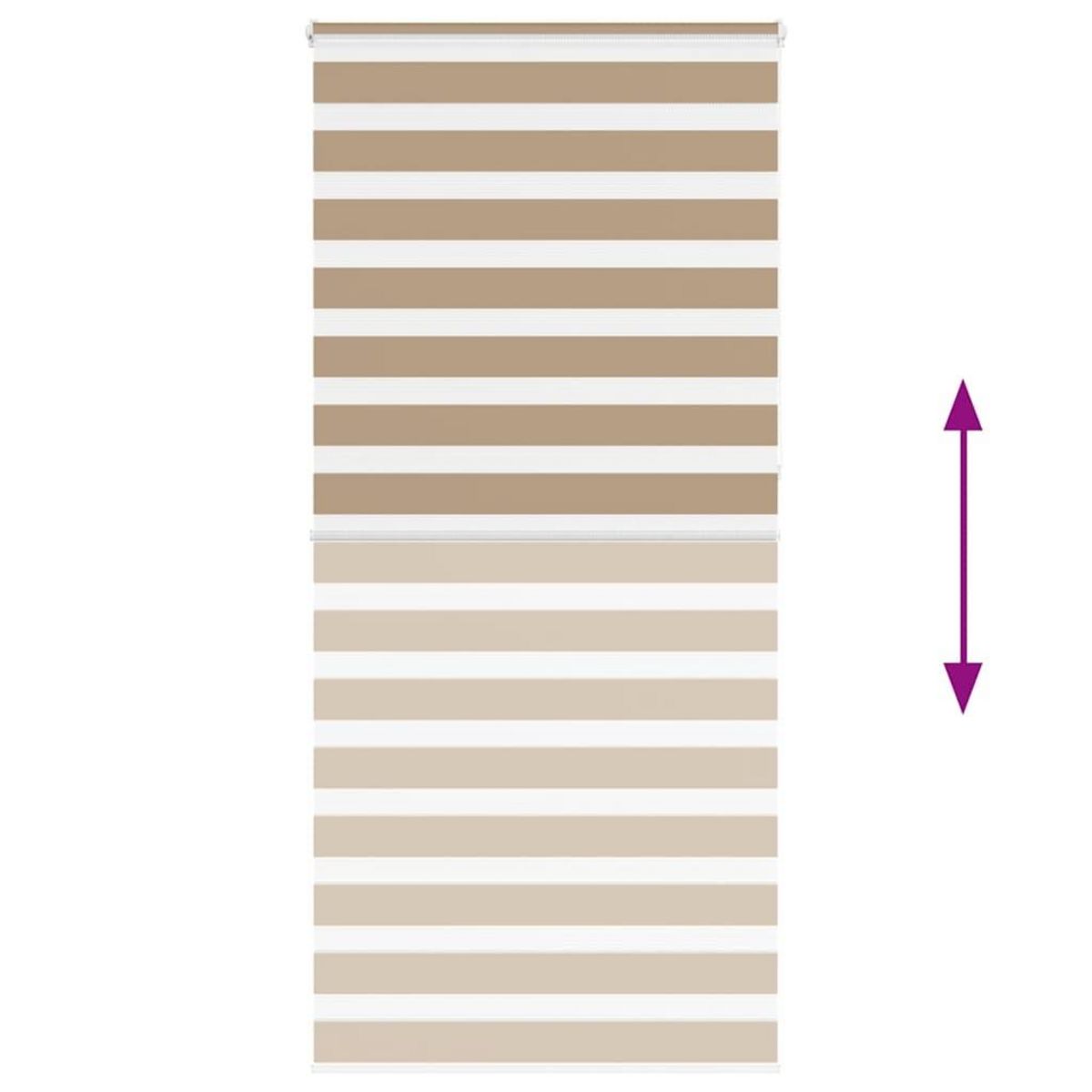 VIDAXL Store zebre marron sable largeur du tissu 90,9 cm polyester