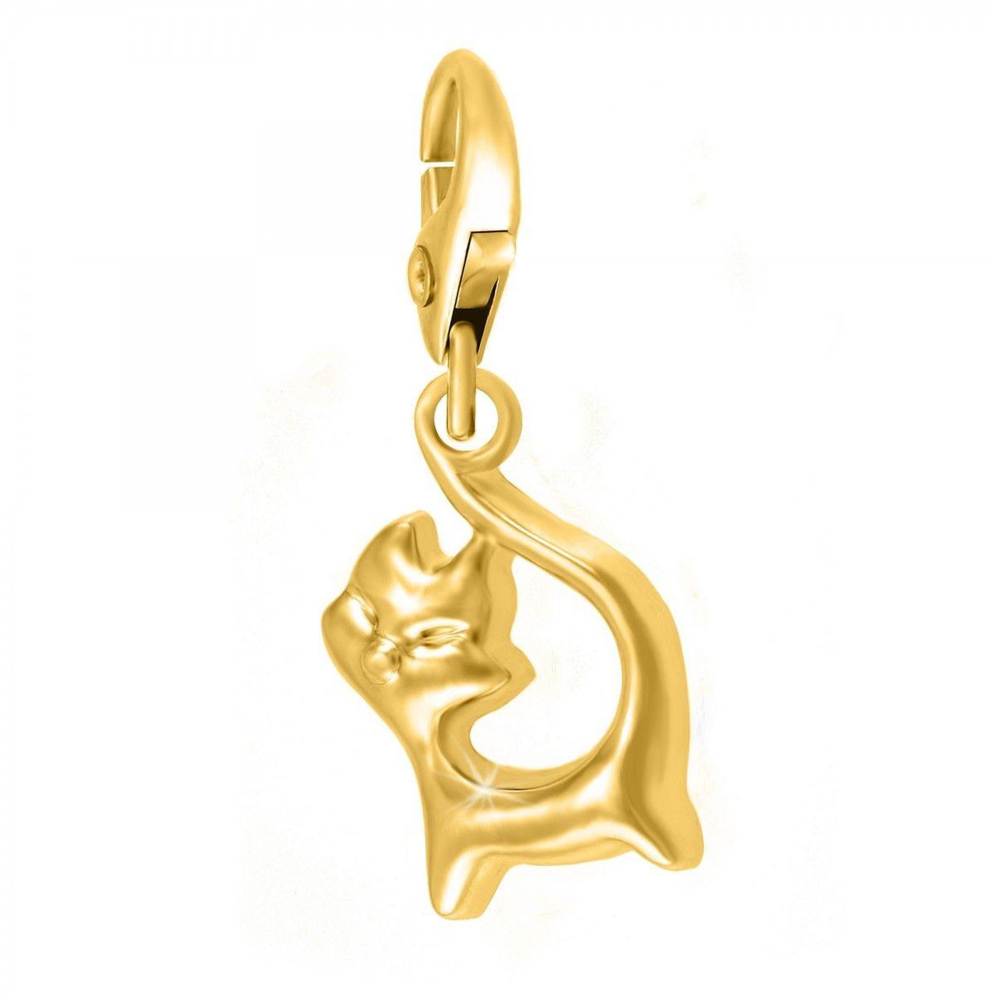 SC CRYSTAL Charm chat doré SC Crystal