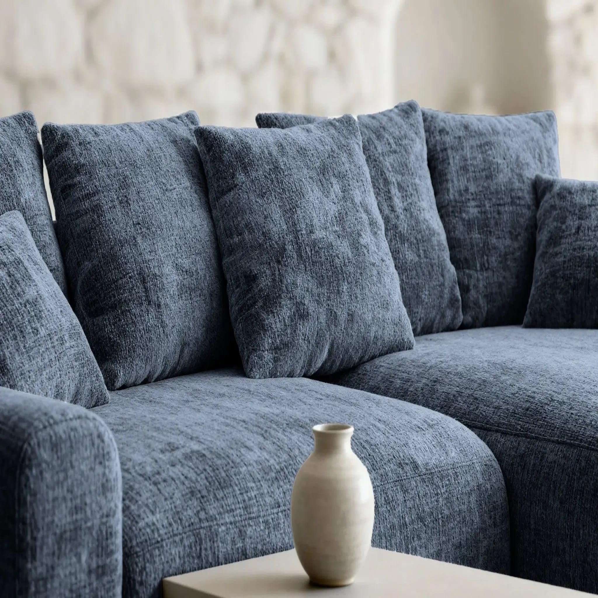 Voir la diapositive 5 : CASANOVA PARIS Oli - canapé d'angle convertible tissu chenille 4 places