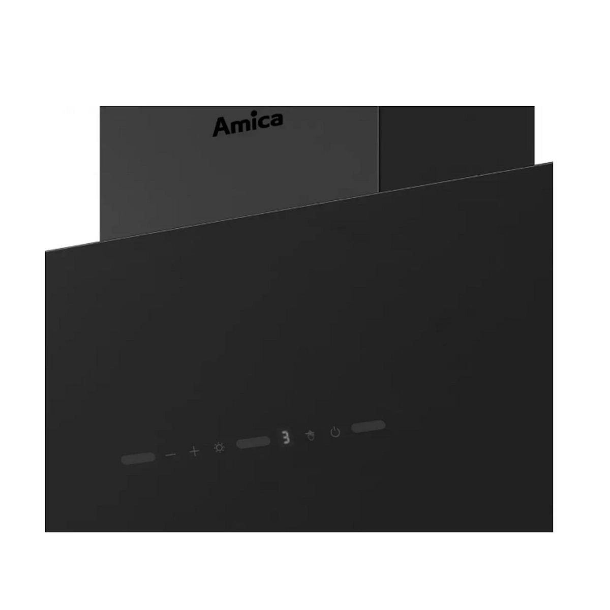 Amica Hotte décorative inclinée 60cm 546m3/h noir - AHIGN6600A++