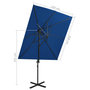 Voir la diapositive 6 : VIDAXL Parasol de jardin en porte-a-faux a double toit bleu azure