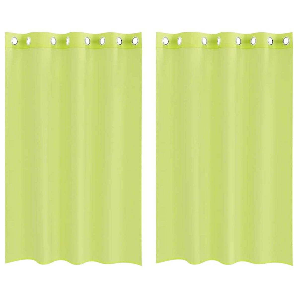 VIDAXL Rideaux en voile avec œillets 2 pcs vert pomme 140x175 cm