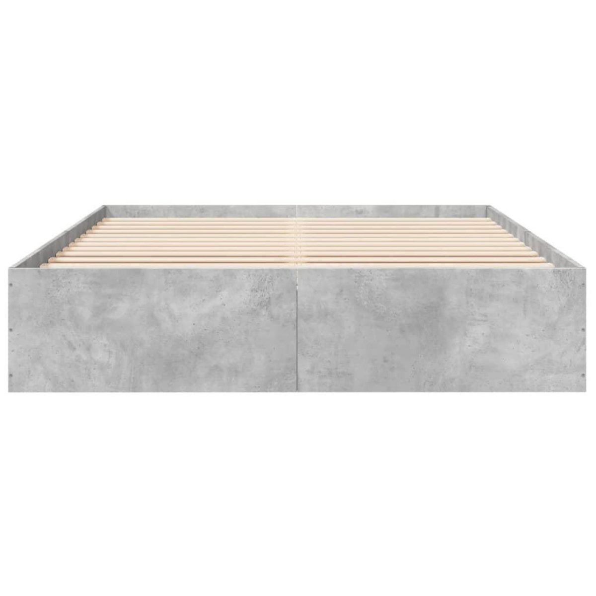 VIDAXL Cadre de lit sans matelas gris beton 150x200 cm