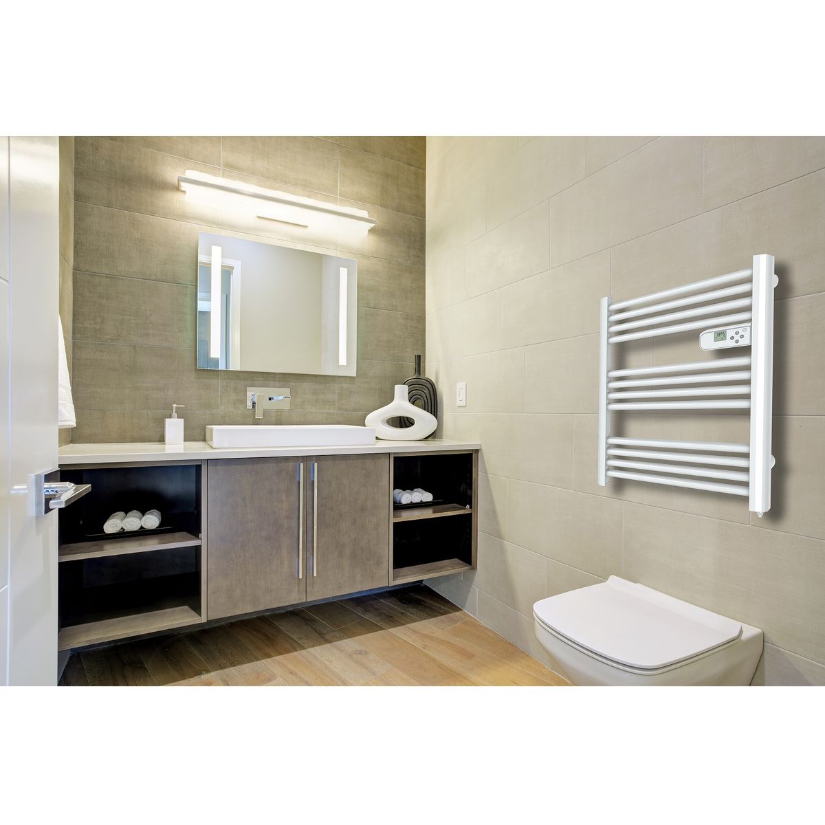 CARRERA Mini sèche-serviettes électrique LCD 500W - sans fluide