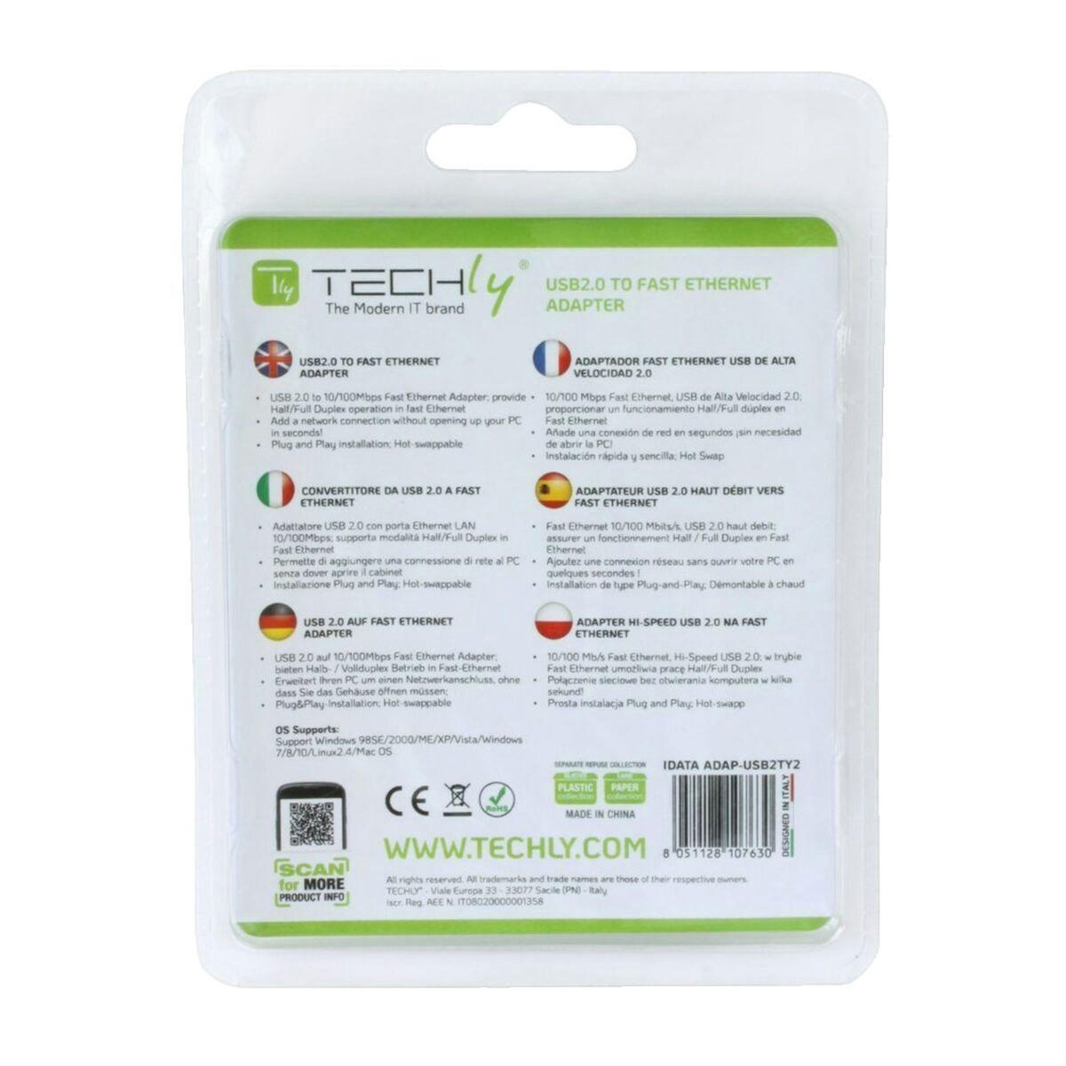 TECHLY Adaptateur USB vers Ethernet Techly blanc