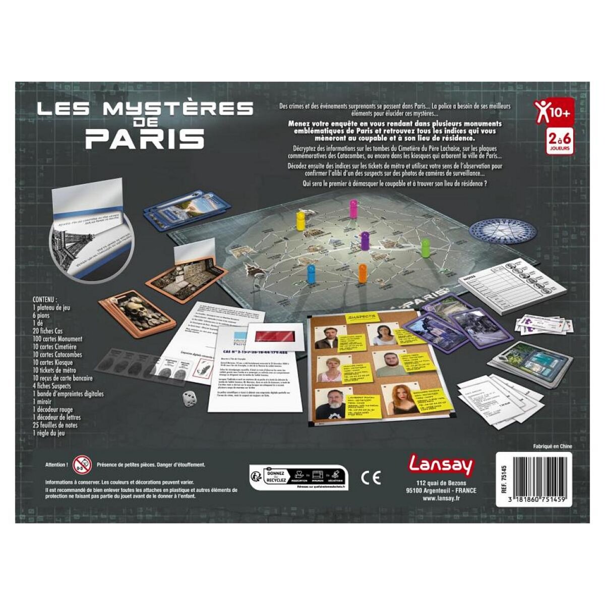 LANSAY Les mystères de paris Le jeu