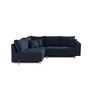 Voir la diapositive 6 : LISA DESIGN Rune - canapé d'angle - avec pouf d'appoint - 4 places - style scandinave - gauche