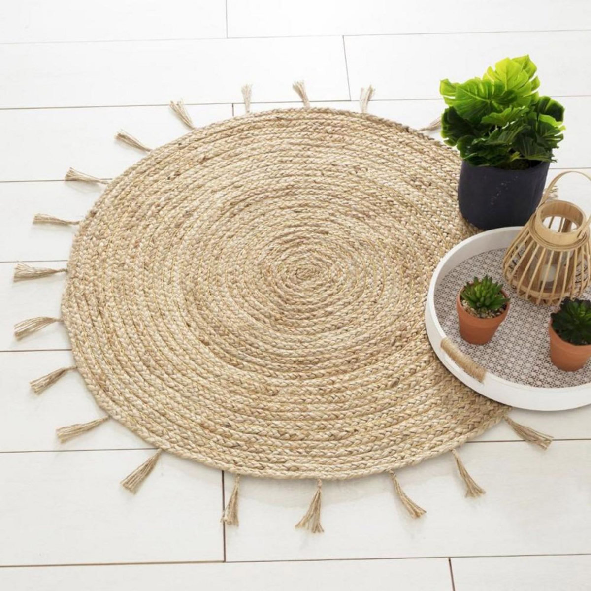 ATMOSPHERA Tapis jute lurex Cosy 80 cm