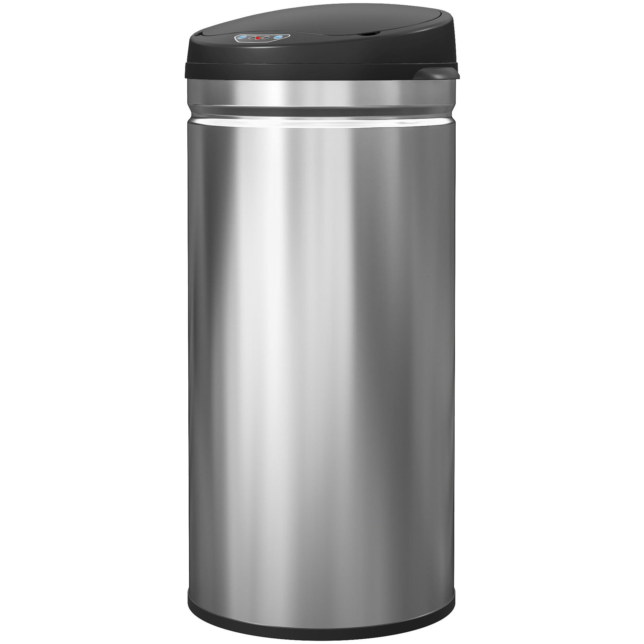 Voir la diapositive 5 : HOMCOM Poubelle automatique 42l capteur de mouvement acier inox